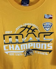 Kent State Golden Flashes T-Shirt Mens XL Basketball 2017 MAC Champions Blue 84