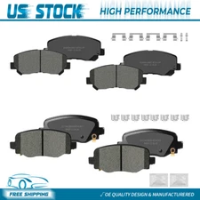 Front and Rear Ceramic Brake Pads for 2015-17 Chrysler 200 2018-22 Jeep Cherokee