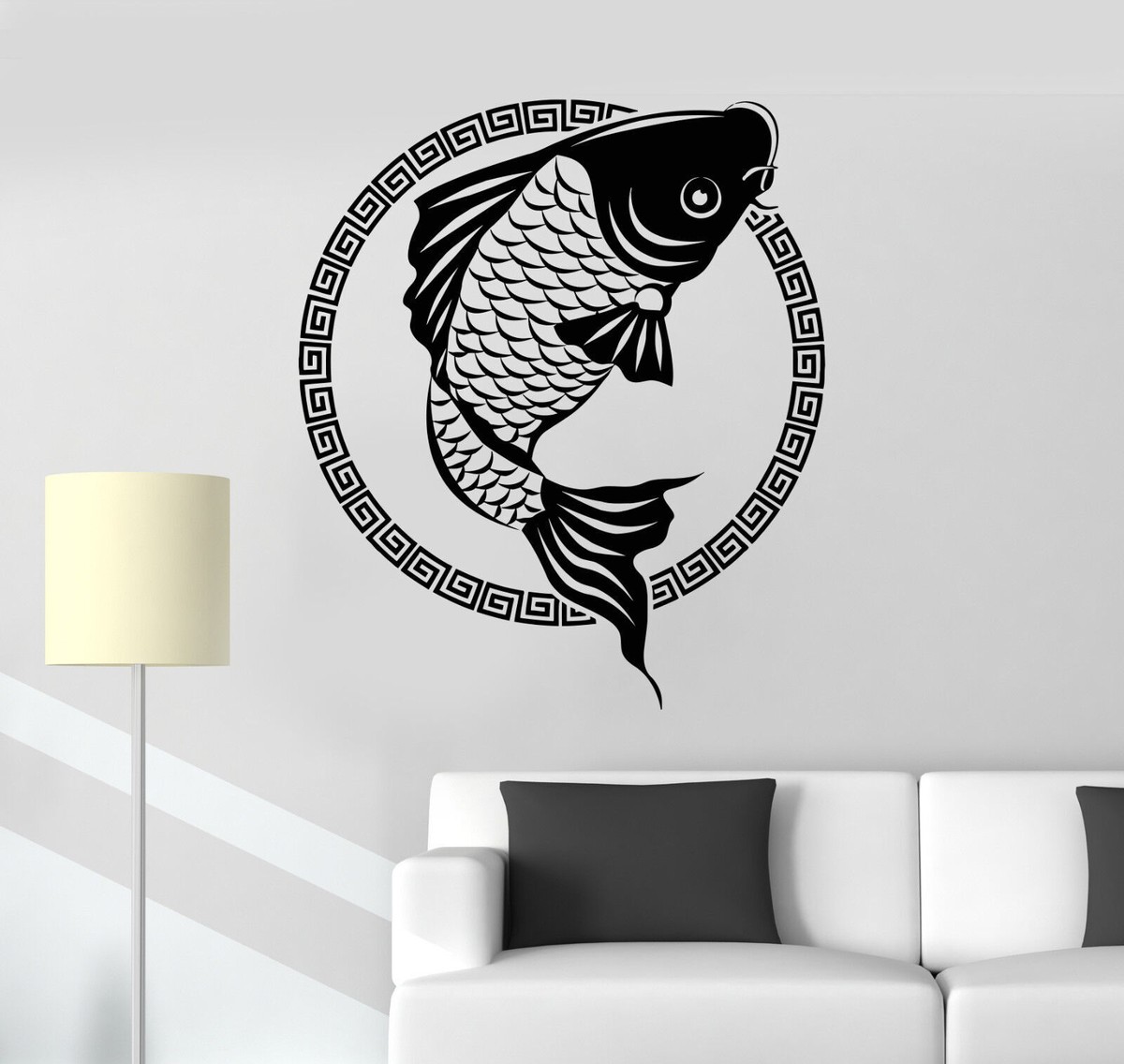 Vinyl Wall Decal Japanese Fish Carp Koi Asian Style Animals