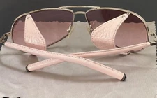 Chrome Hearts Chute Aviator Sunglasses Shades Leather Shielded Extreme Coolness!