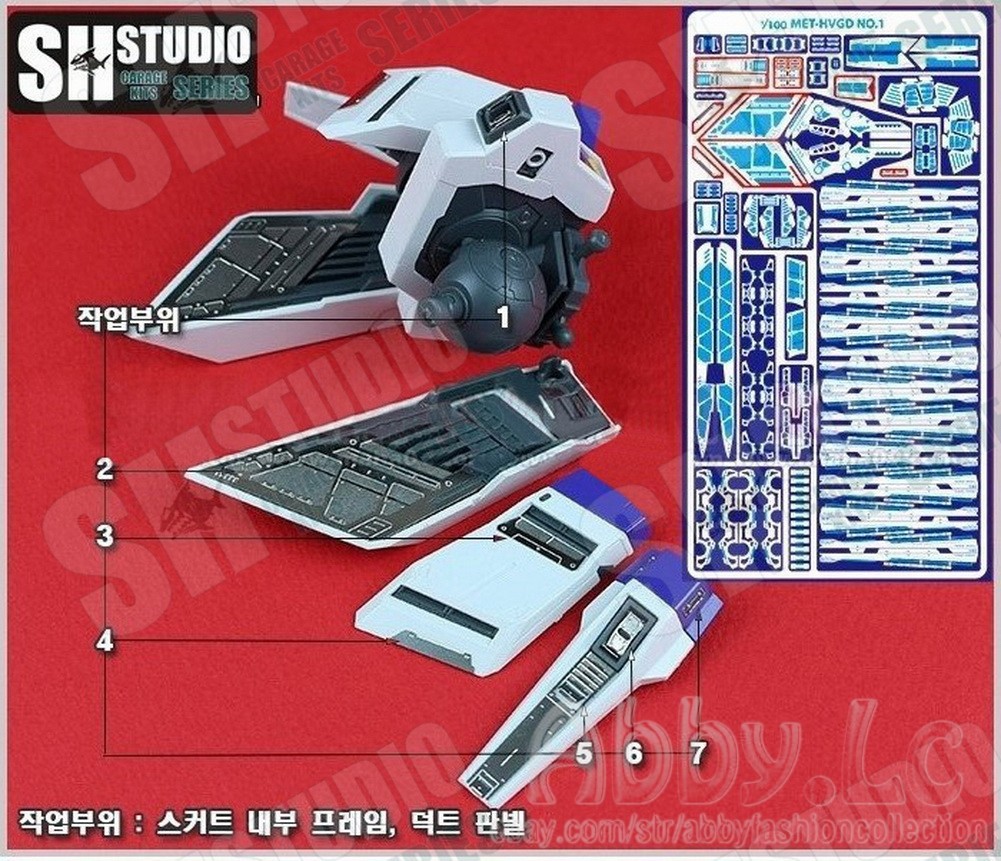 for MG 1/100 RX 93 2 Hi Nu ver ka Model SH Studio Details Add on