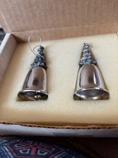 Pewter Angel Christmas Tree Bell Holiday Pewter Tree Top 2.5” Tall