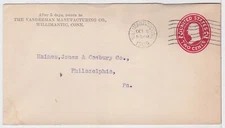 TurtlesTradingPost- Willimantic,  CT 1909 Vanderman Manufacturing Co Corner Card