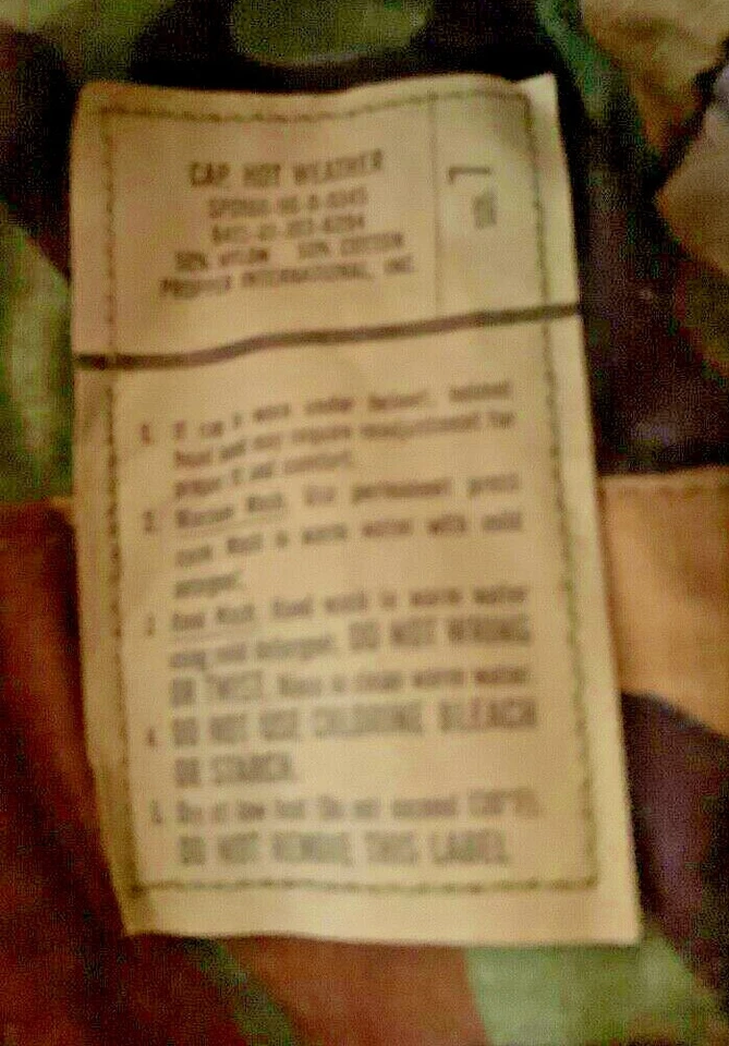 NUEVA TAPA RIPSTOP USGI HOT WEATHER BDU WOODLAND CAMO 7 8415-01-393-6294 ** Foto 4 de 4