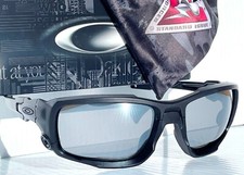 NEW Oakley SI SHOCKTUBE Matte Blackout POLARIZED Galaxy Chrome Sunglass 9329