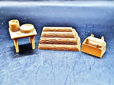 Vintage Marx Original "Roy Rodgers" Wood Pile & Table 