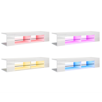 Tv Schrank Mit Led Beleuchtung Weiß Hochglanz GlasböDen Lowboard Board MöBel