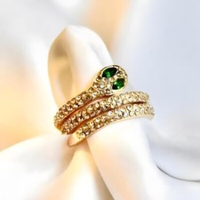 Rhinestone Snake Ring