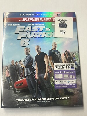 Fast & Furious 6 (Blu-ray, 2013) Extended Edition  Brand New 