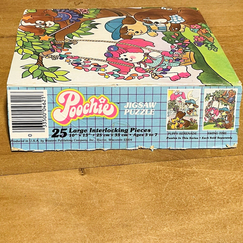 Mattel POOCHIE Pink Dog 1983 puzzle vintage 25 pezzi 13" x 8" completo senza scatola - Foto 6 di 10