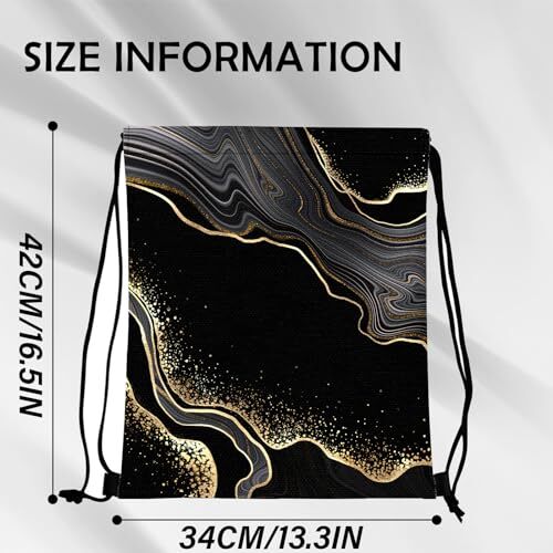 Drawstring Backpack Draw String Bag Sports Gym Bags Waterproof Cute Z13-marble - Imagen 2 de 7
