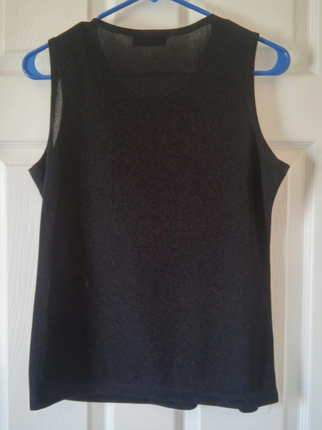 sheer black sleeveless top