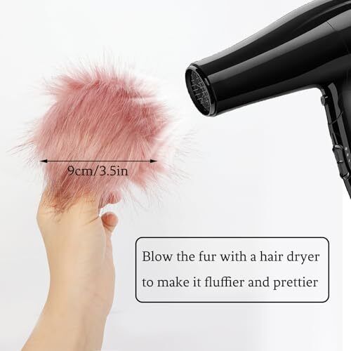 20 Pcs Faux Fur Pom Poms for Hats Mixed Colors Fluffy Pompom Ball Multicolor - Bild 2 von 7