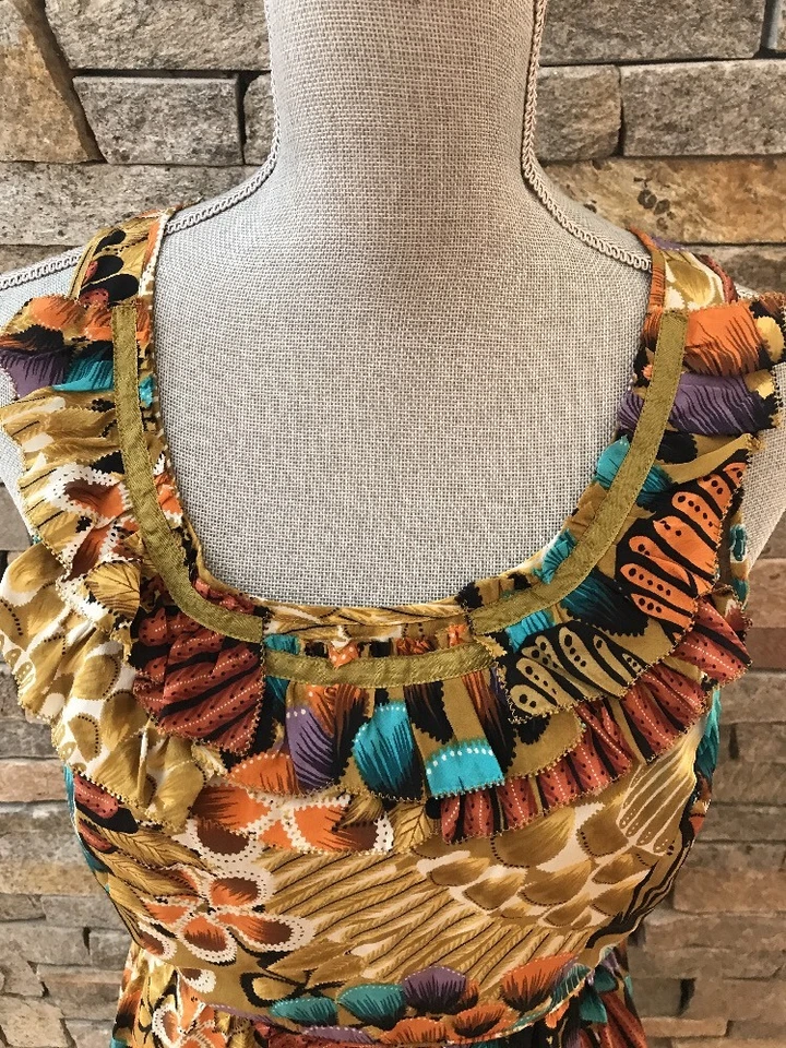 Nuevo sin etiquetas Anthropologie - Edme & Esyllte - Vestido Lappula - Seda Floral - Talla 10 Foto 4 de 4