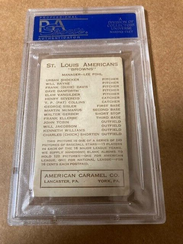 1922 E120 American Caramel John Tobin St. Louis PSA 4 (MK) - Picture 2 of 2