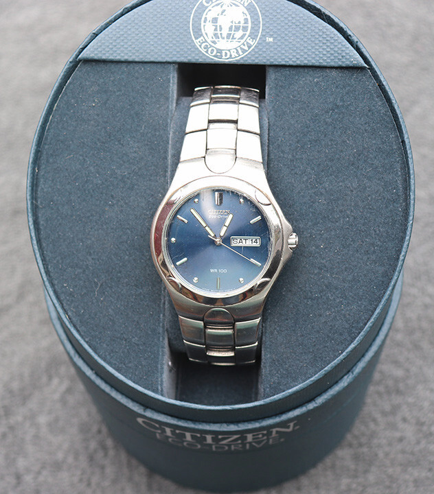 CITIZEN ECO-DRIVE should, Dial, Blue Vintage. it GN-4W-S, as Runs - vintagewatches.pk