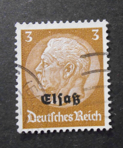 GERMANY GERMANY 1940 ALSACE Alsace-Lorraine" ELSB Original Packaging" 3pf USED Mic.1