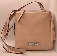 Nicole Miller Crossbody Handbag Purse Tassel Slipper Pink New