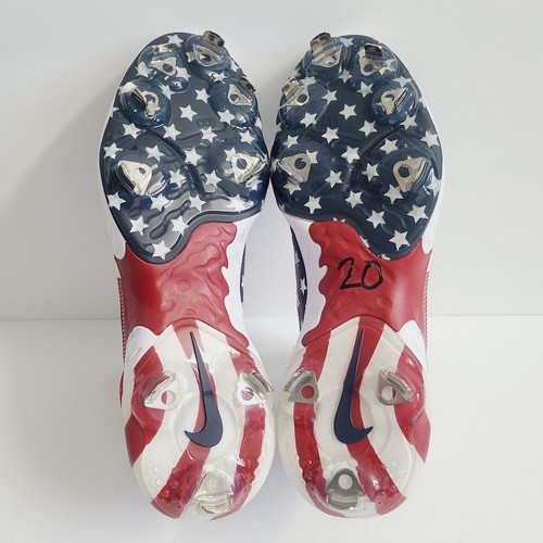 Nike Alpha Huarache Elite 3 Mid USA Baseball Cleats DA1675-416 Size 12 Red White - Picture 6 of 7