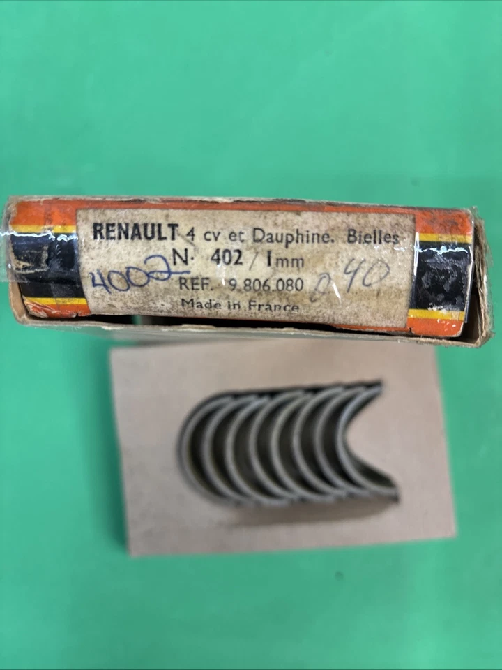 Renault Dauphine Caravelle & Gordini NOS  Connecting Rod Bearing Set .040” Over - Image 3 of 4