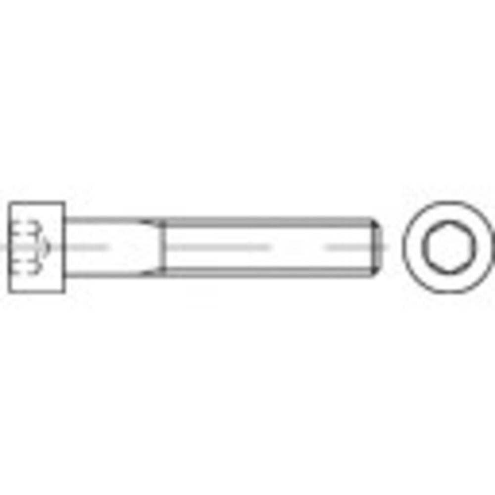 TOOLCRAFT 1062114 Viti cilindriche M3 25 mm Interno Esagonale DIN 912 Acciaio
