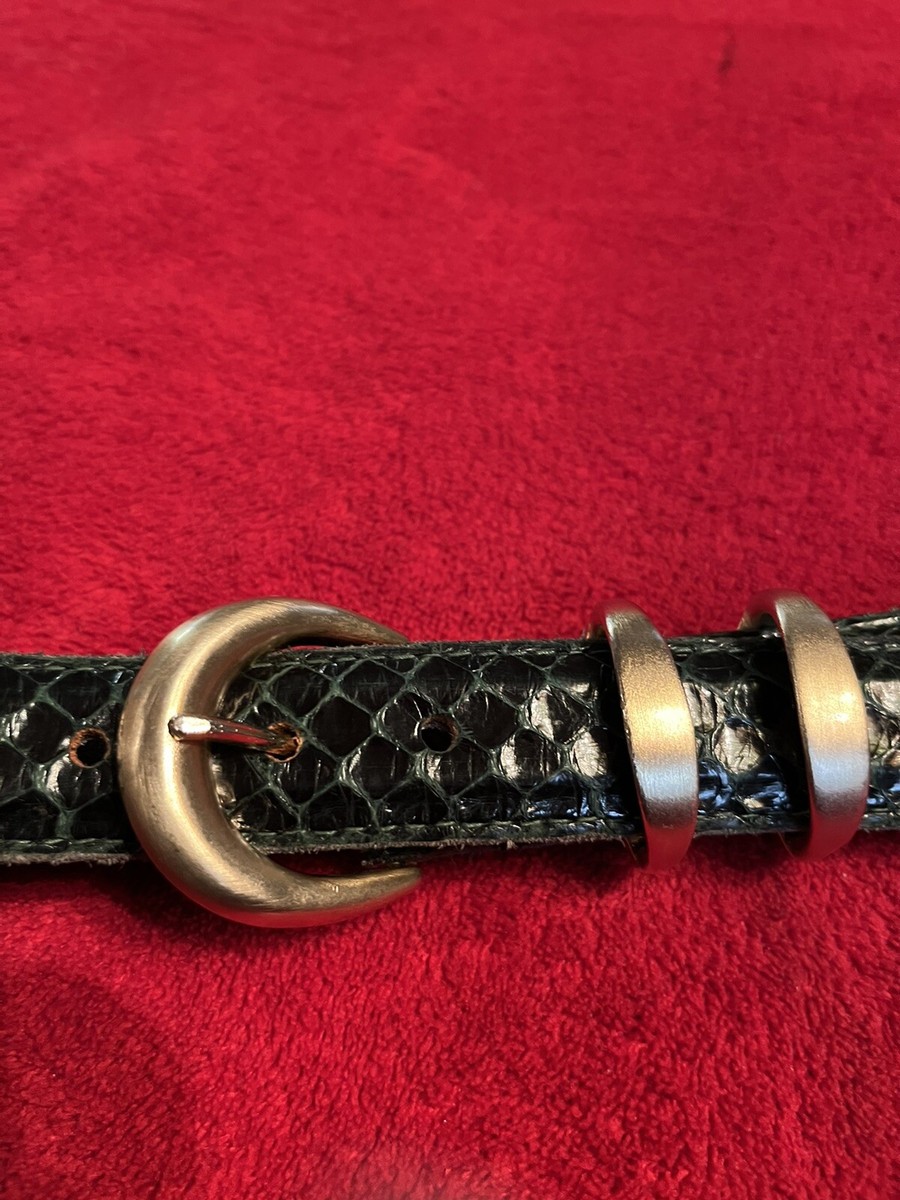 Apple Acc of New York Vibrant Red Genuine Snakeskin Women’s Vintage Belt Large Apple Accessories Acc of New York Genuine Vintage Snakeskin  main image 2