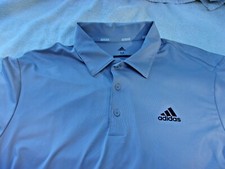 NWT Adidas polo, men's M, XL, or XXL, gray, polyester, pointed collar, 60
