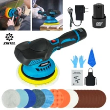 Wireless Car Polisher Buffer Sander Waxer Power Machine for Home w/ 2 Batteries