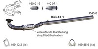 Ernst Abgasrohr Vorne (033411) FüR Opel Meriva A | Abgasanlagenrohr, Hosenrohr,