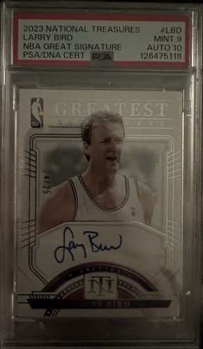 Larry Bird National TREASURES Auto /25 PSA 9 PSA Auto 10