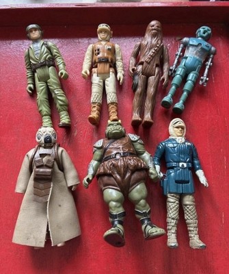 7 Vintage Star Wars Figuren Kenner 70s 80s Sammlung Rare Macau China COO Macau