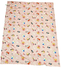 Disney Princess Toddler Bed Flat Sheet 45" x 59" Pink Belle Ariel Snow White