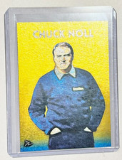 Chuck Noll Platinum Plated Artist Signed "Pittsburgh Steelers" Trading Card 1/1