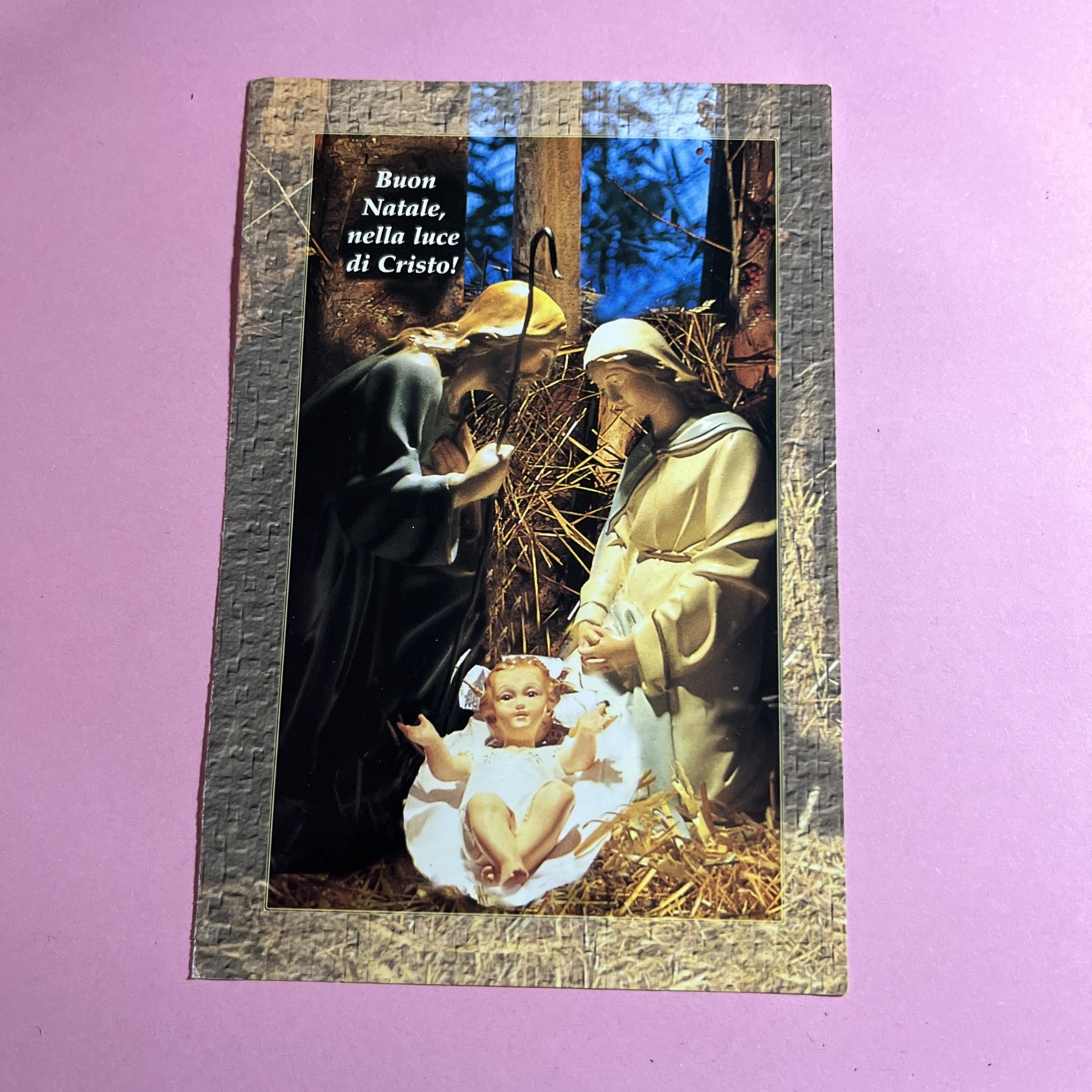 CARTOLINA A COLORI COLLEZIONE BUON NATALE NELLA LUCE DI CRISTO !