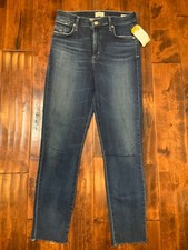 AGOLDE Blue Dark Wash Denim Sophie Crop Jeans, Size 28