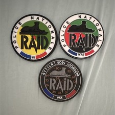 Écussons Police Nationale RAID lot de 3 