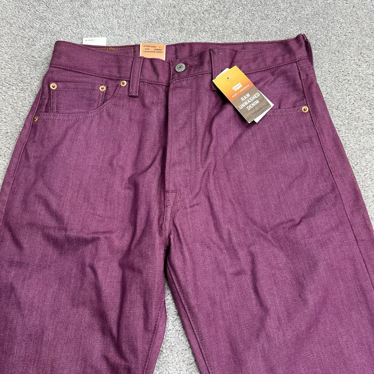 Levi's Men's 31x30 501 Original Shrink to Fit Jeans Color Purple