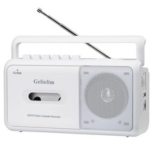 Gelielim Cassette Player Boombox Portable AM/FM Radio Stereo Cassette Player