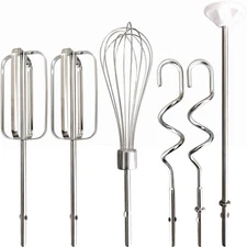 6-Piece Stainless Steel Hand Mixer Accessories Set – Compatible with KitchenA...