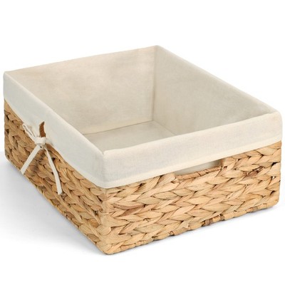 Wicker Shelf Storage Baskets for Organizing & Storage for Shelves w/ Handles