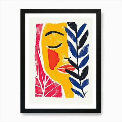 Aurora Ferns Matisse Style Art Prin Framed Wall Art Poster Canvas Print Picture