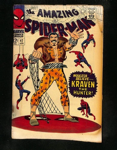 Amazing Spider-Man #47 John Romita Kraven the Hunter Cover! Marvel 1967