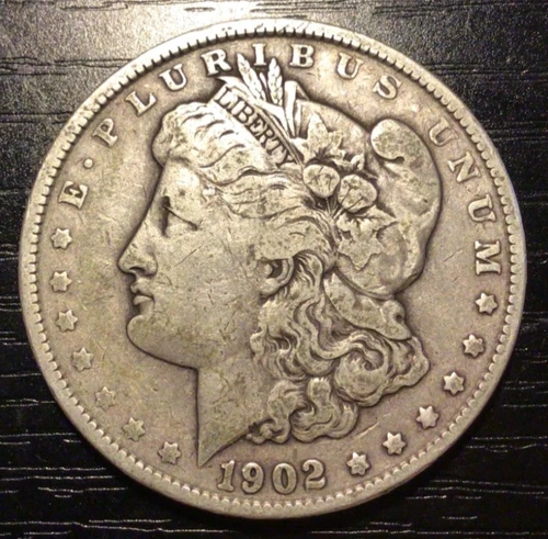 1902 Morgan Silver Dollar, F/VF. Scarce! C30