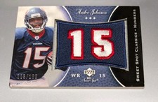 2003 Upper Deck Sweet Spot Classics Embroidered Patch Andre Johnson #P-AJ 03/100