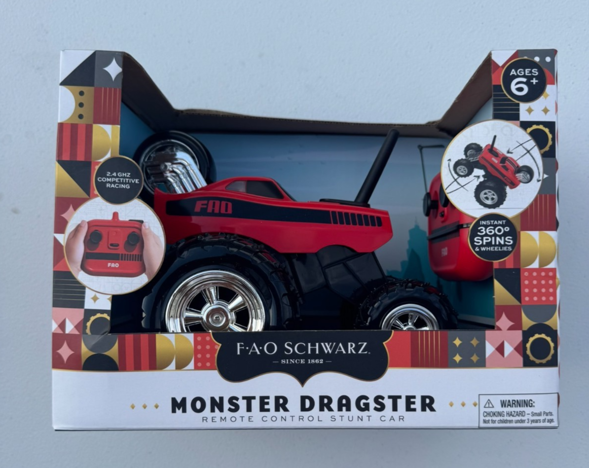 FAO Schwarz RC Monster Dragster – Remote Control Stunt Car (Damage 