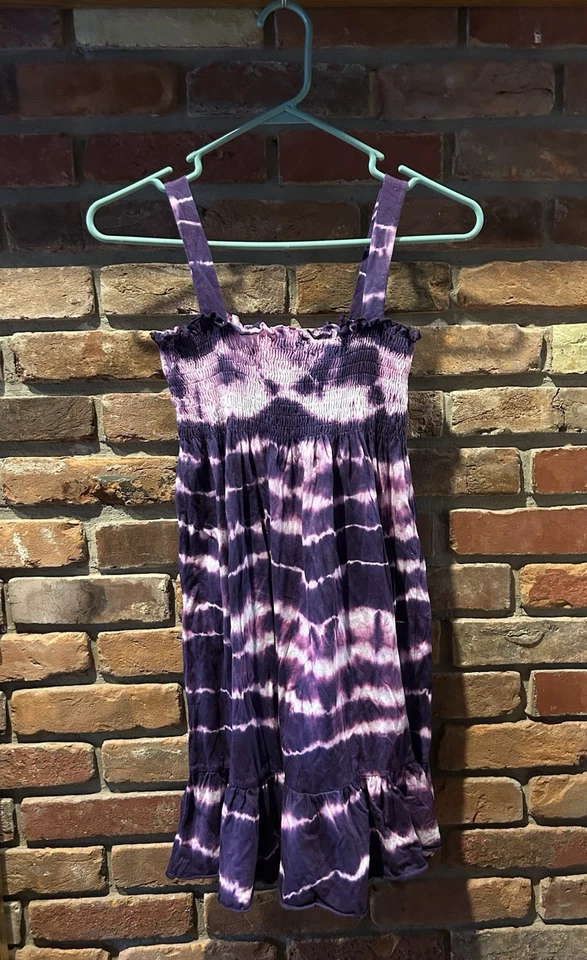 Girls Dress XL 16 Purple Tie Dye Zunie - Image 4 of 4