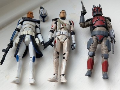 Star Wars Clone Wars Clone Konvolut 3,75'' 3× Figuren u.a. Rex - Verkauft wie gesehen