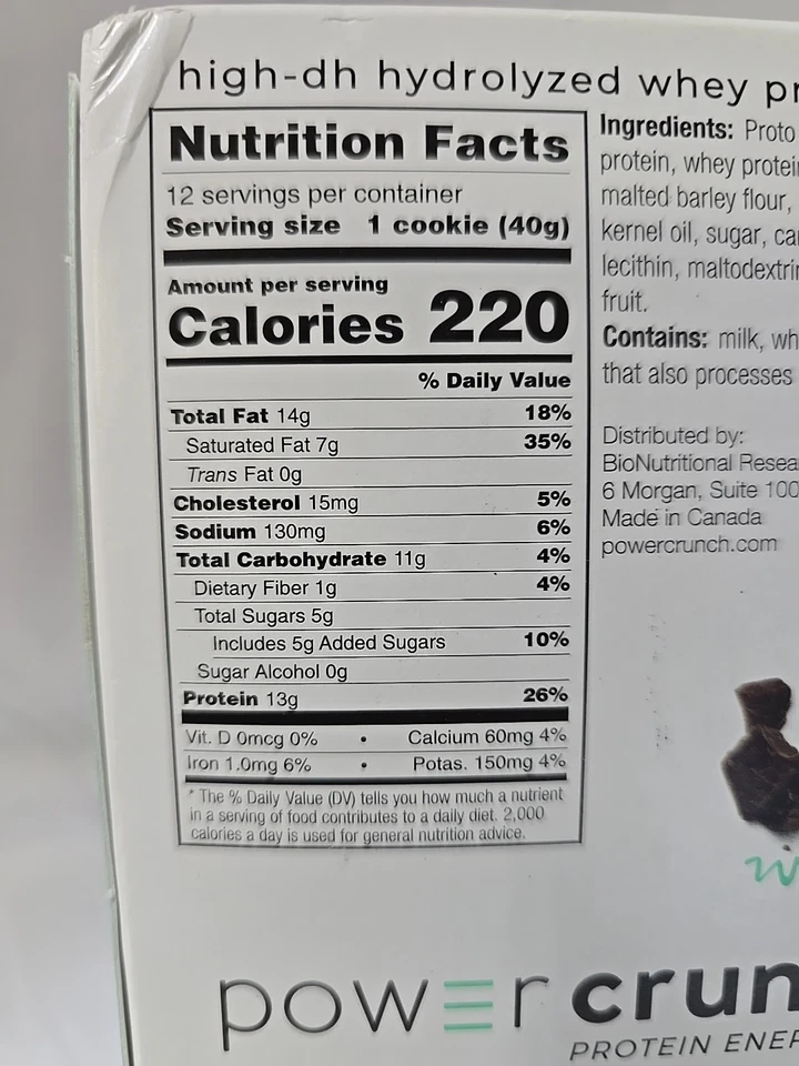 Power Crunch蛋白能量棒巧克力薄荷12根 — 第 3/4 张图片