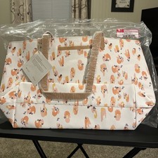 Thirty-One Modern Tote Soft Watercolor Spots Pebble Peach NEW IN BAG W TAG 