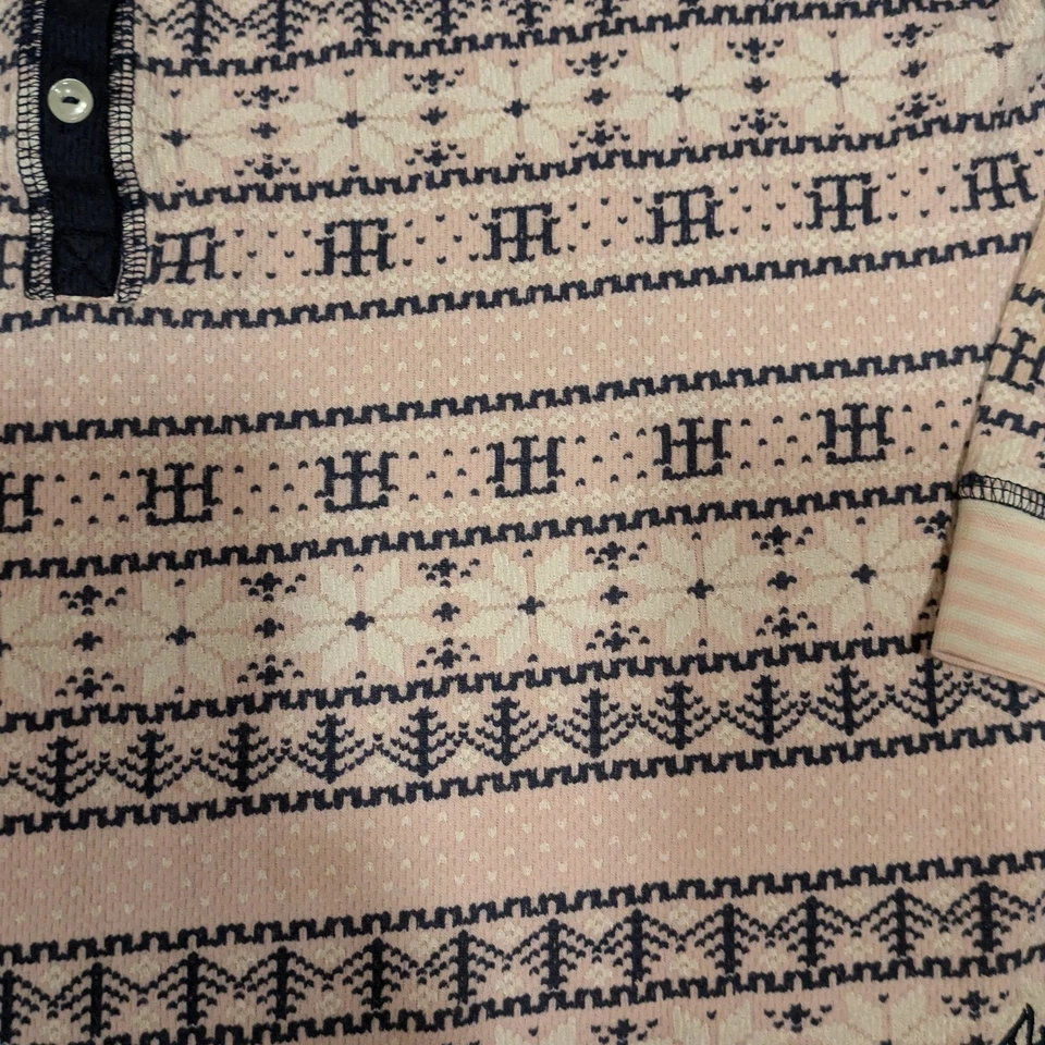 Tommy Hilfiger Women's Large Pajamas Thermal Pink Black 2 Piece Pjs Sleepwear - Image 3 of 4